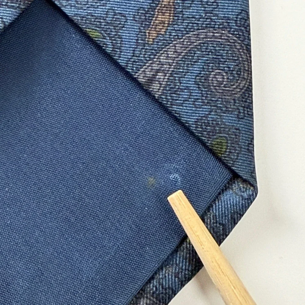 Lanvin Tie Mens Blue Paisley Silk Tie‎ Italy